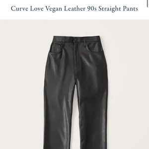Abercrombie & Fitch Curve Love Vegan Leather Pants